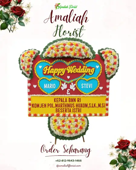 Papan Bunga Pernikahan Sagulung